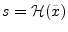 $s=\mathcal{H}(\tilde{x})$