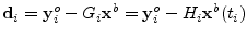 ${\mathbf d}_i={\mathbf y}^o_i-G_i{\mathbf x}^b={\mathbf y}^o_i-H_i{\mathbf x}^b(t_i)$