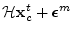 $\displaystyle {\bf\mathcal{H}} {\mathbf x}_c^t + \boldsymbol {\epsilon}^m$