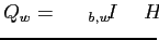 $\displaystyle Q_w = \epsilon \pi I_{b,w} - H$