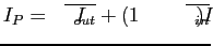 $\displaystyle I_P = \alpha \overline{I_{out}} + (1-\alpha) \overline{I_{in}}$