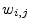 $w_{i,j}$