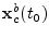 ${\mathbf x}^b_c(t_0)$