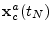 ${\mathbf x}^a_c(t_N)$