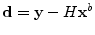 ${\mathbf d}={\mathbf y}-H{\mathbf x}^b$