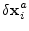 $\displaystyle \delta {\mathbf x}^a_i$