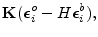 $\displaystyle {\mathbf K}(\boldsymbol {\epsilon}^o_i-H\boldsymbol {\epsilon}^b_i),$