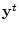 ${\mathbf y}^t$