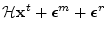 $\displaystyle {\bf\mathcal{H}} {\mathbf x}^t + \boldsymbol {\epsilon}^m + \boldsymbol {\epsilon}^r$
